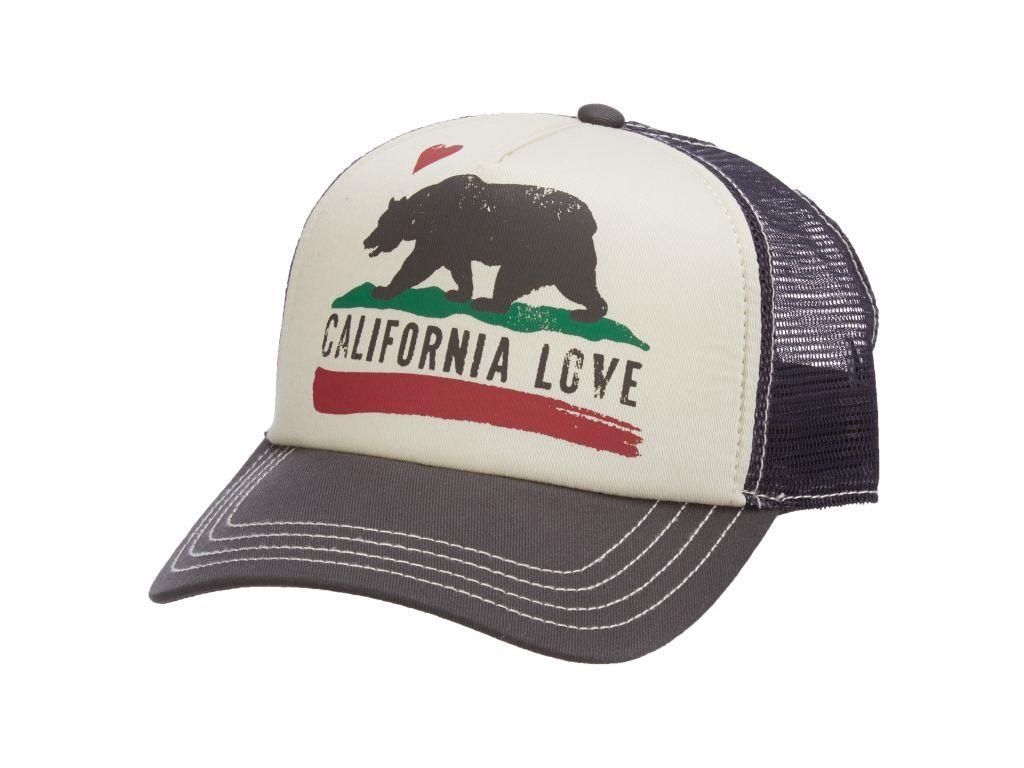 California Love Mesh Trucker Cap, Colour: Grey, Size: O/S