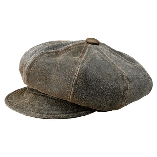 Distressed Leather Spitfire, Colour: Brown, Size: Small