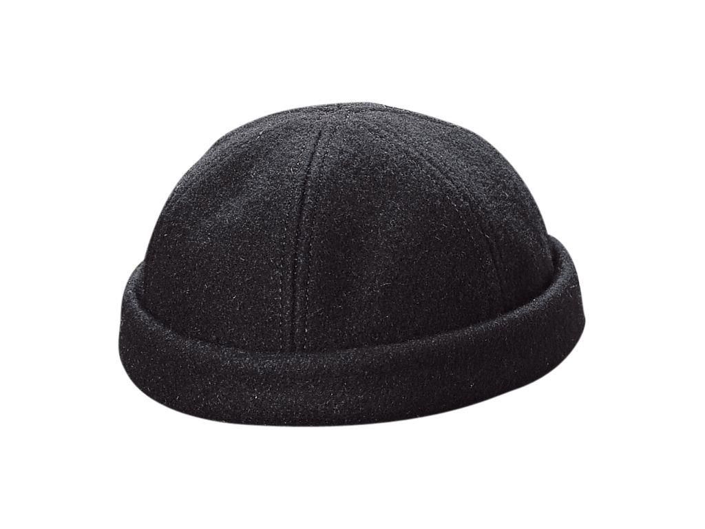 Philadelphia Melton Wool Watchcap, Colour: Black, Size: S/M