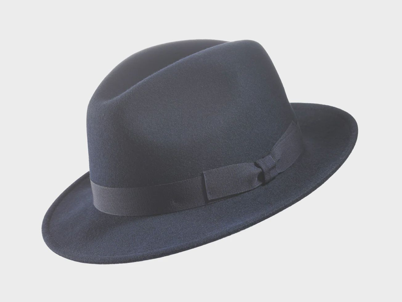 Terrell Crushable Wool Felt Fedora Hat, Colour: Black, Size: Small