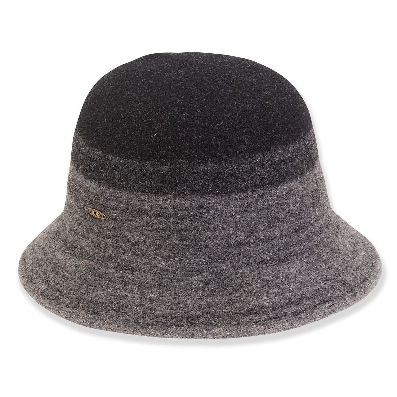 AD1329 Soft Wool Bucket | Brim: 2.5", Colour: Black, Size: O/S