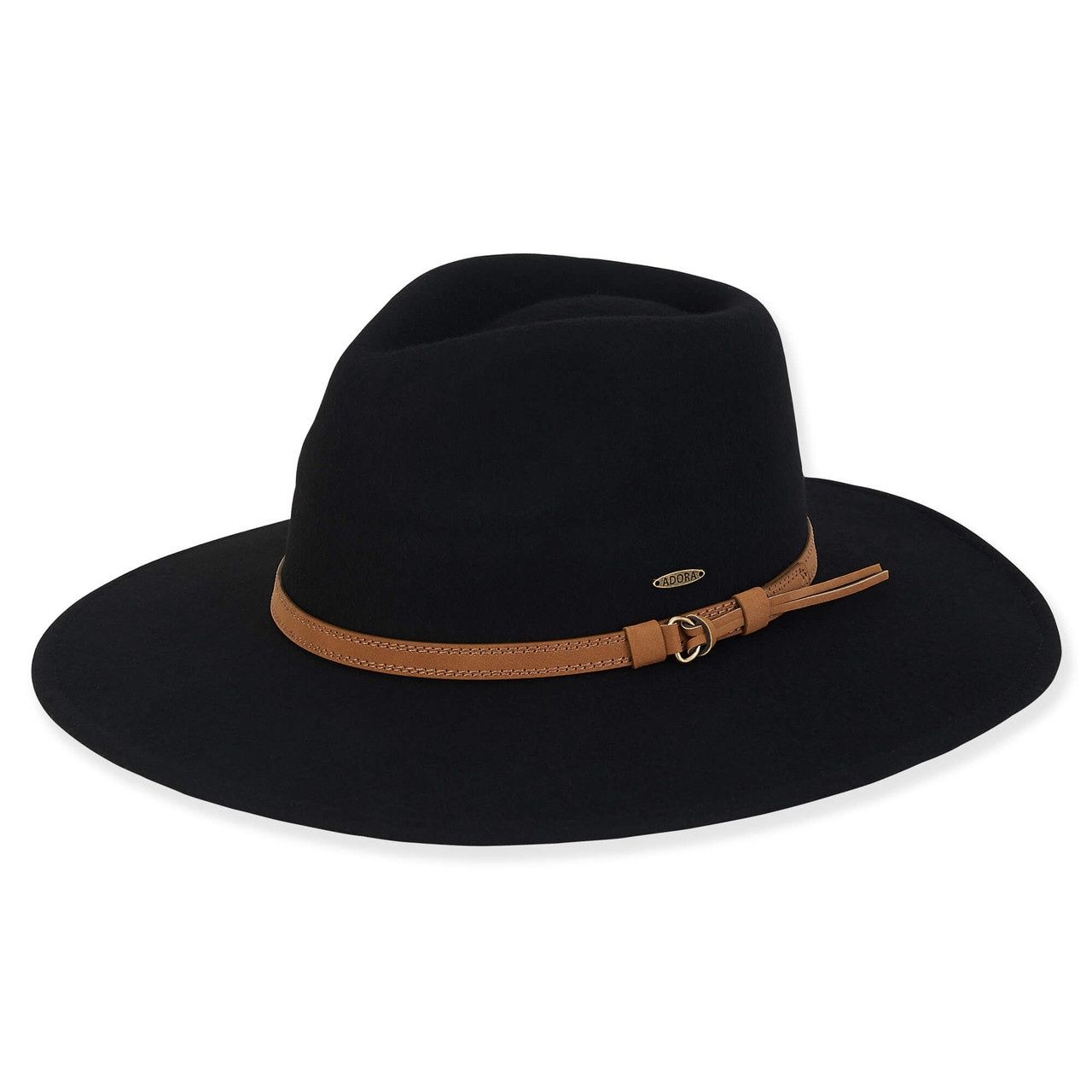 AD1394 Wool Felt Safari Suede Trim, Colour: Black, Size: O/S