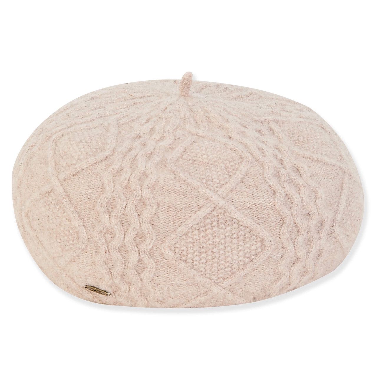 AD1454 Women's Soft Wool Beret, Colour: Ivory, Size: O/S