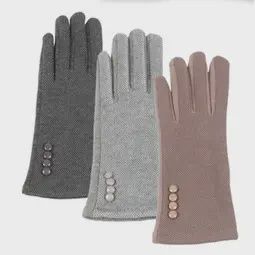 Women's Polyester Patterned Gloves | 3867, Colour: Black, Size: O/S