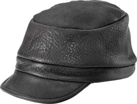 Lambda Worker Leather Cap, Colour: Black, Size: S/M