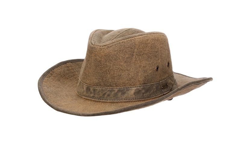 Buckthorn Tarp Cloth Outback w/ Shapeable Brim, Colour: Brown, Size: Medium