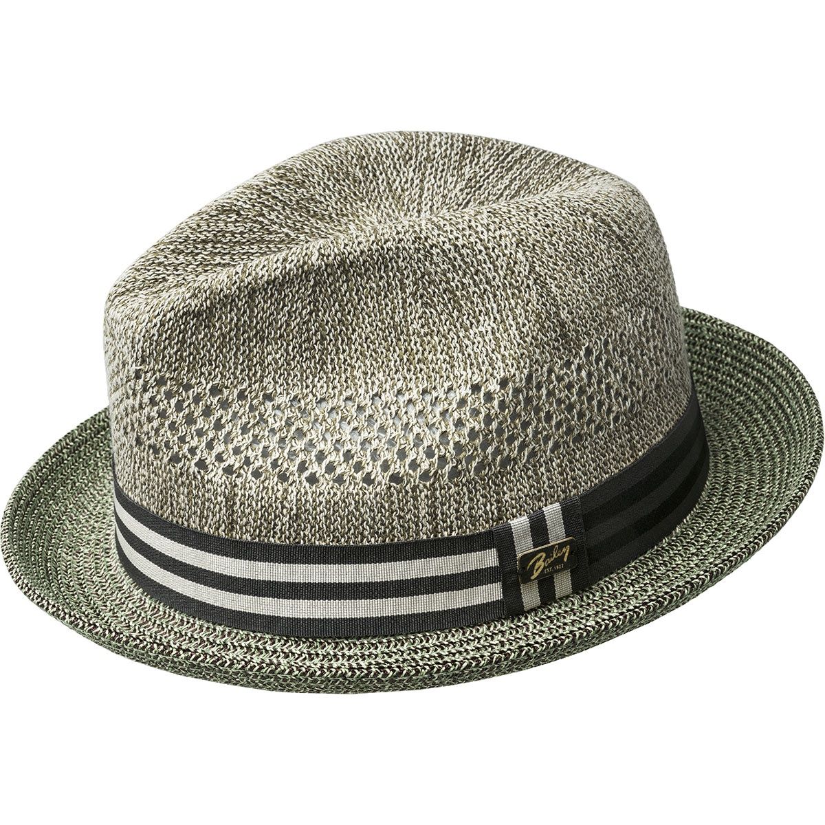 Berle Vented Toyo Braid Fedora Hat, Colour: Kapok Green, Size: Small