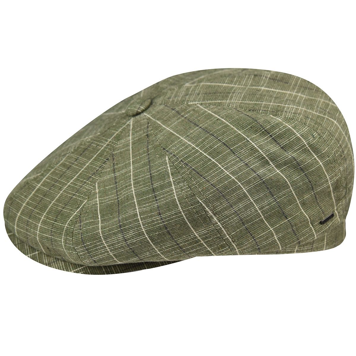 Helios Cotton Newsboy Cap, Colour: Sage, Size: Small