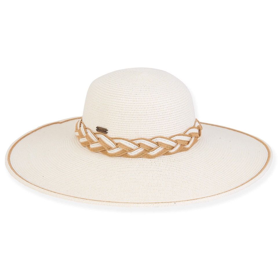 HH2915 Avalon Paper Braid Floppy Hat, Colour: Ivory A, Size: O/S