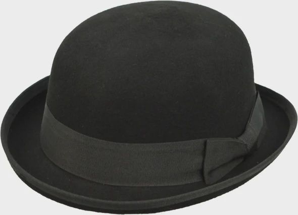 Wool Felt Derby/Bowler Hat Soft Wool, Colour: Black, Size: Medium