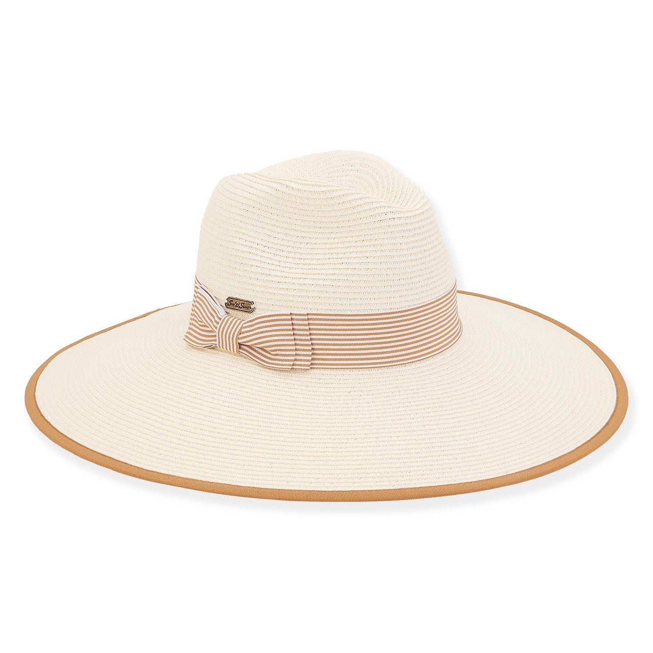 HH2701 Wide Brim Paper Braid Pinched Crown Safari, Colour: Ivory A, Size: O/S