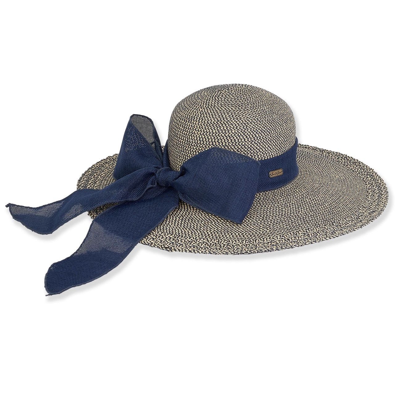 HH1587 | Wide Brim Paper Braid Hat, Colour: Navy C, Size: O/S