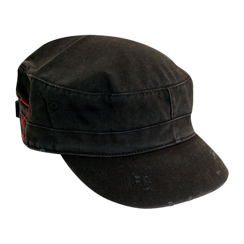 Basswood Washed Twill Cadet Cap, Colour: Black, Size: O/S