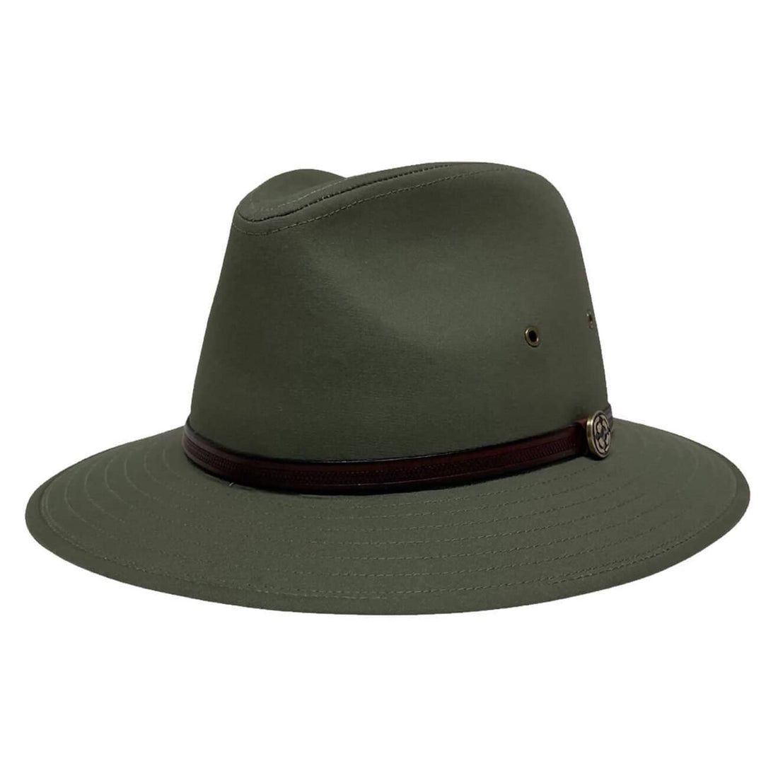Walkabout Cotton Outback Hat, Colour: Olive, Size: Small