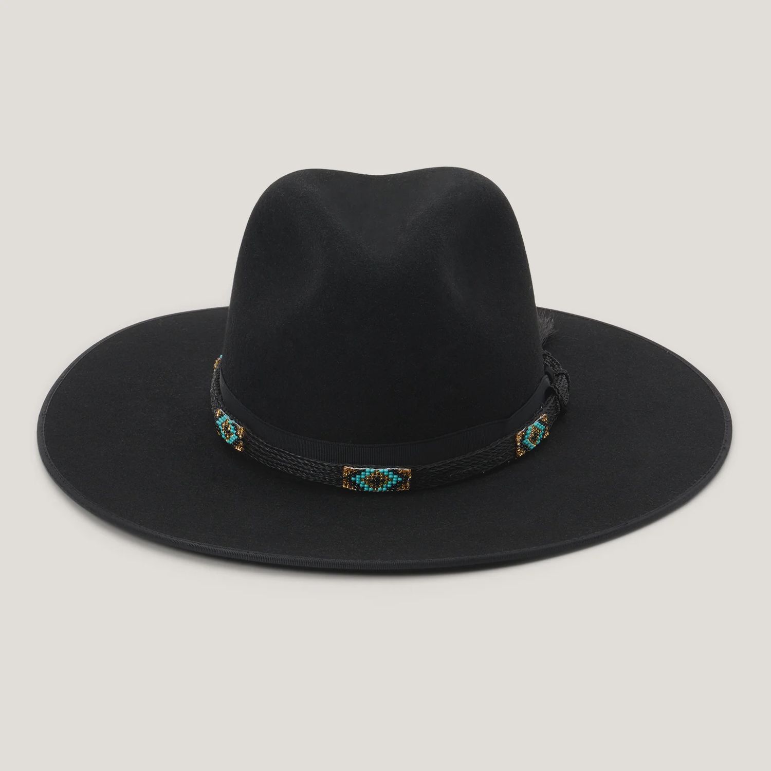 Helix Flat Brim Western Hat, Colour: Black, Size: Small