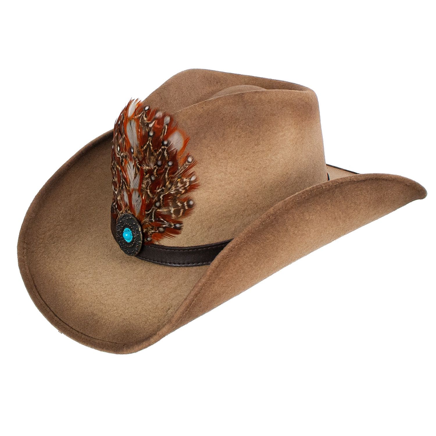 Spirit Wool Felt Drifter Hat, Colour: Tan, Size: One-Size