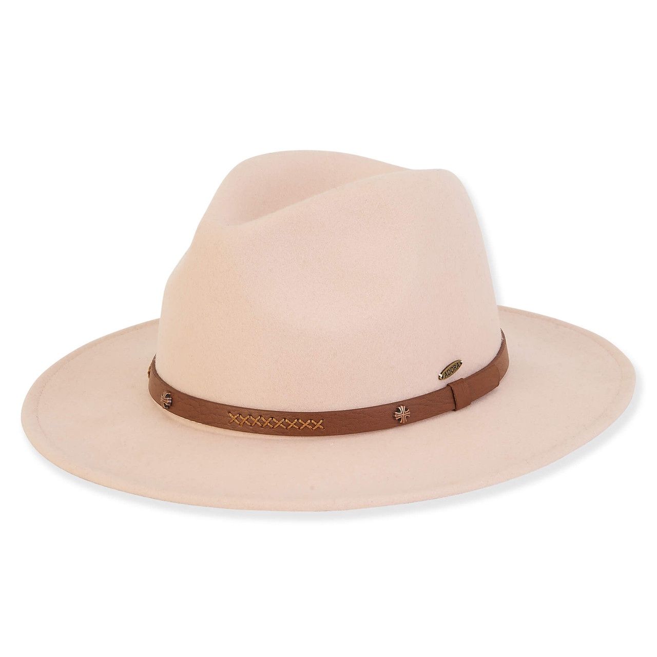 AD1512 Leather Trim, Colour: A Beige, Size: One-Size Adjustable