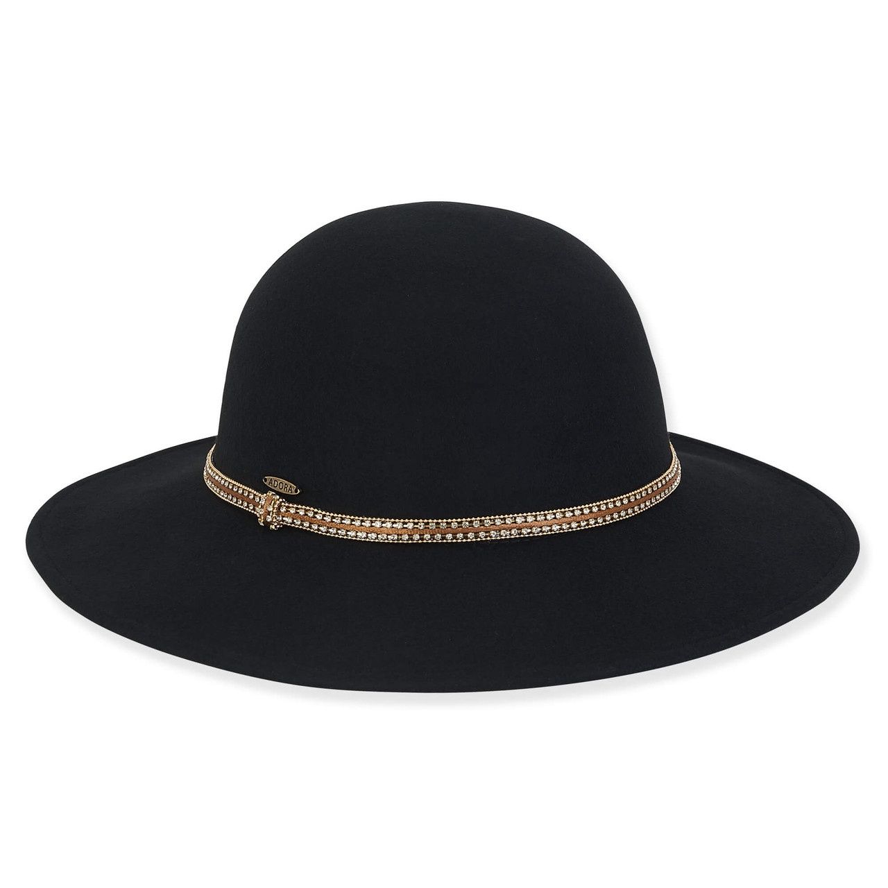 AD1525 Metallic Jewel Trim, Colour: A Black, Size: OSFM Adjustable