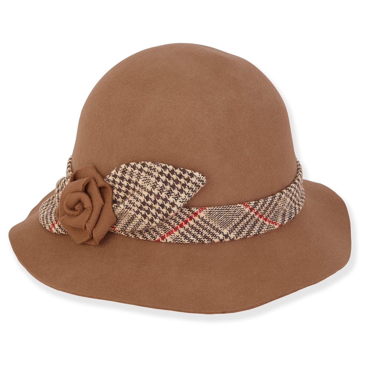 AD1562 Ash | Women's Wool Felt, Colour: B Tan, Size: OSFM Adjustable