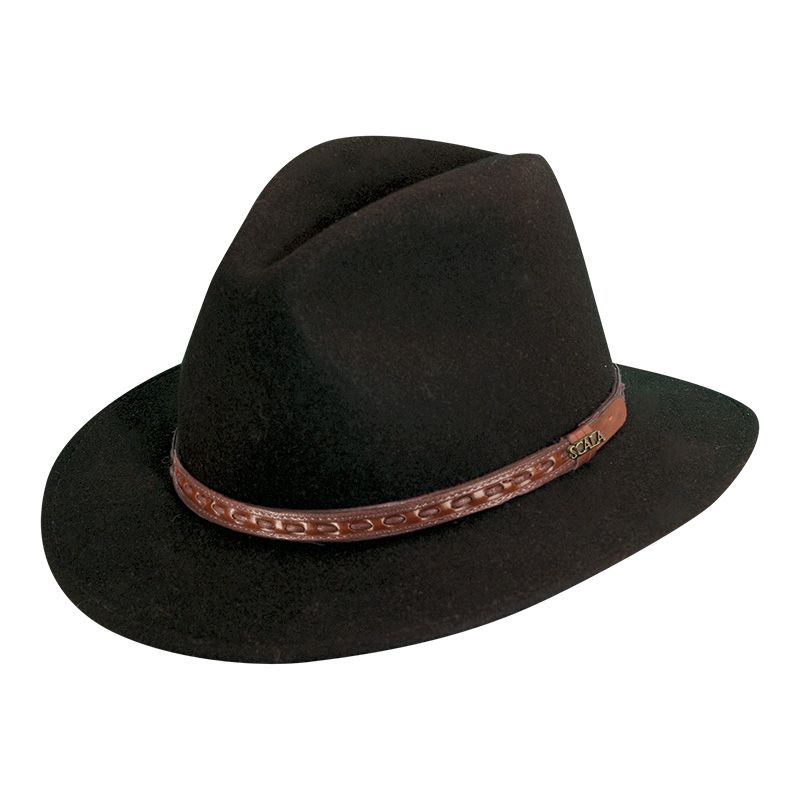 Richmond Crushable Wool Felt Safari, Colour: Black, Size: Medium