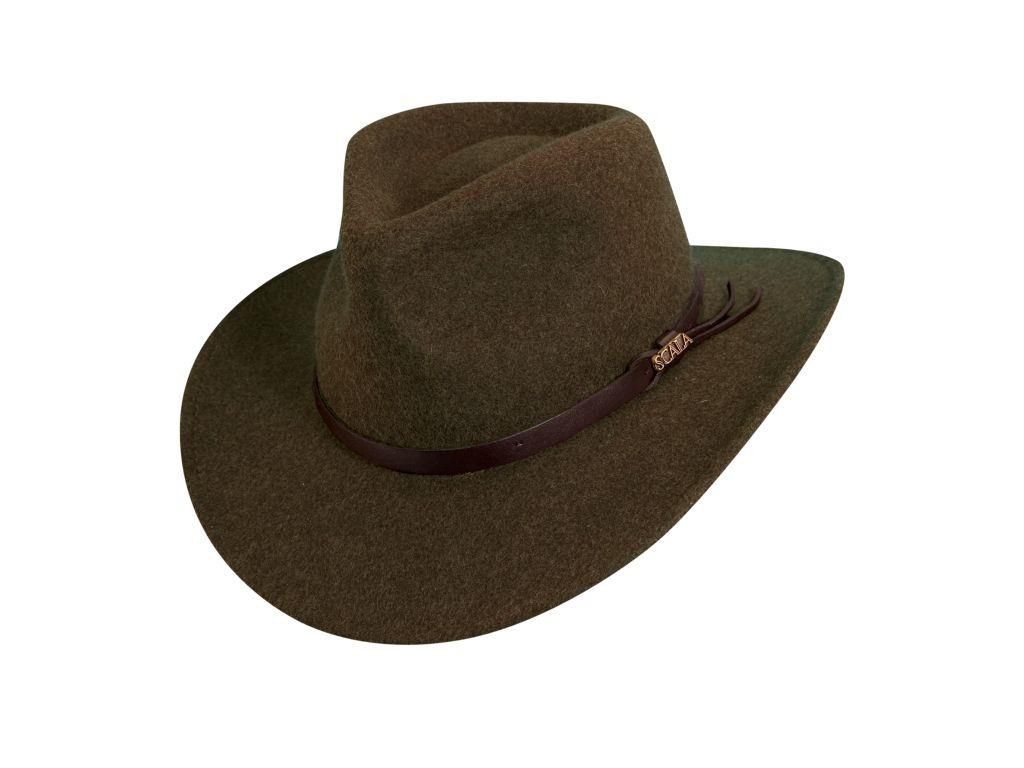 Anchorage Crushable Heathered Wool Felt Outback, Colour: Brown, Size: Medium