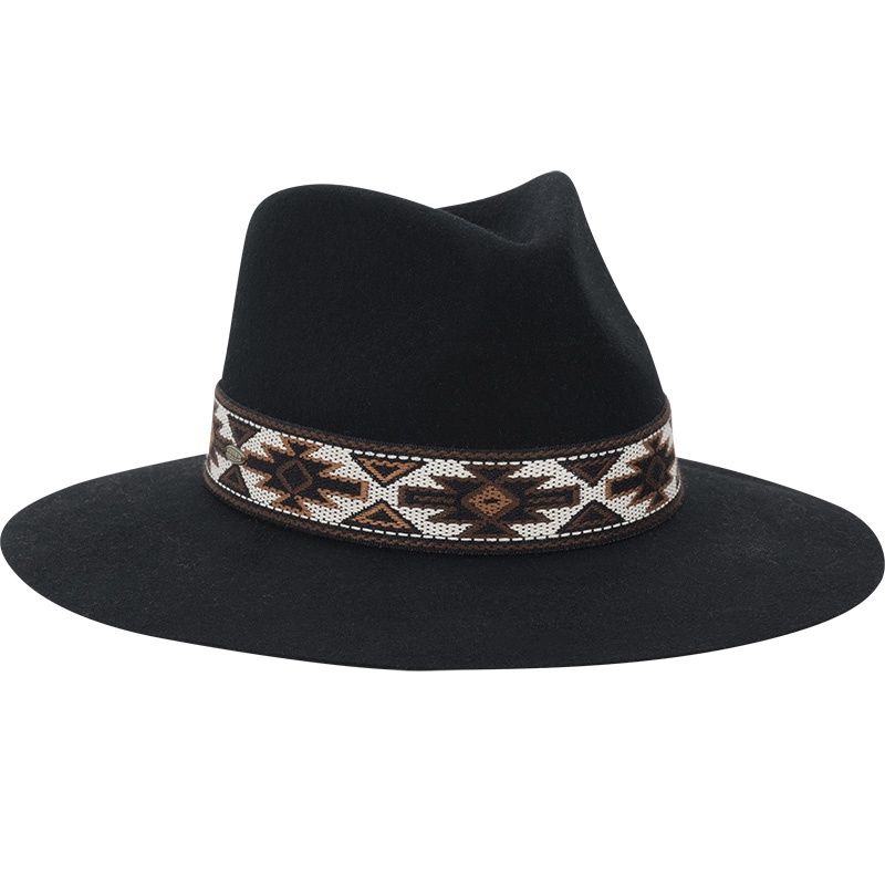 Dona Wool Felt Safari, Colour: Black, Size: OSFM Adjustable