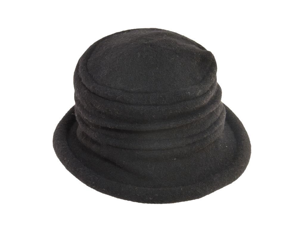 Tula Boiled Wool Cloche Hat, Colour: Black, Size: One-Size