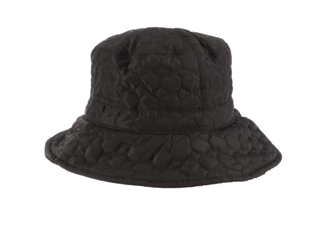 Ortensia Fleece Lining Quilted Rain Hat, Colour: Black, Size: One-Size