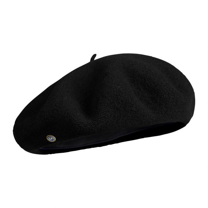 Basque Beret Merino Wool, Colour: Black, Size: Small