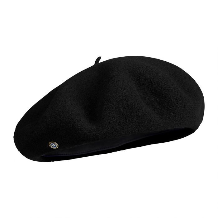 Basque Beret Merino Wool, Colour: Black, Size: Small