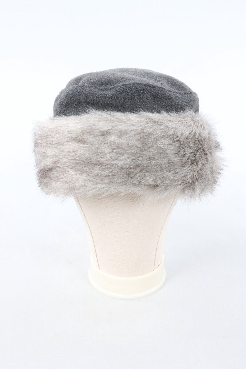Kenya Fur Cuff Fleece Hat, Colour: 1K5 Charcoal/Grey, Size: O/S
