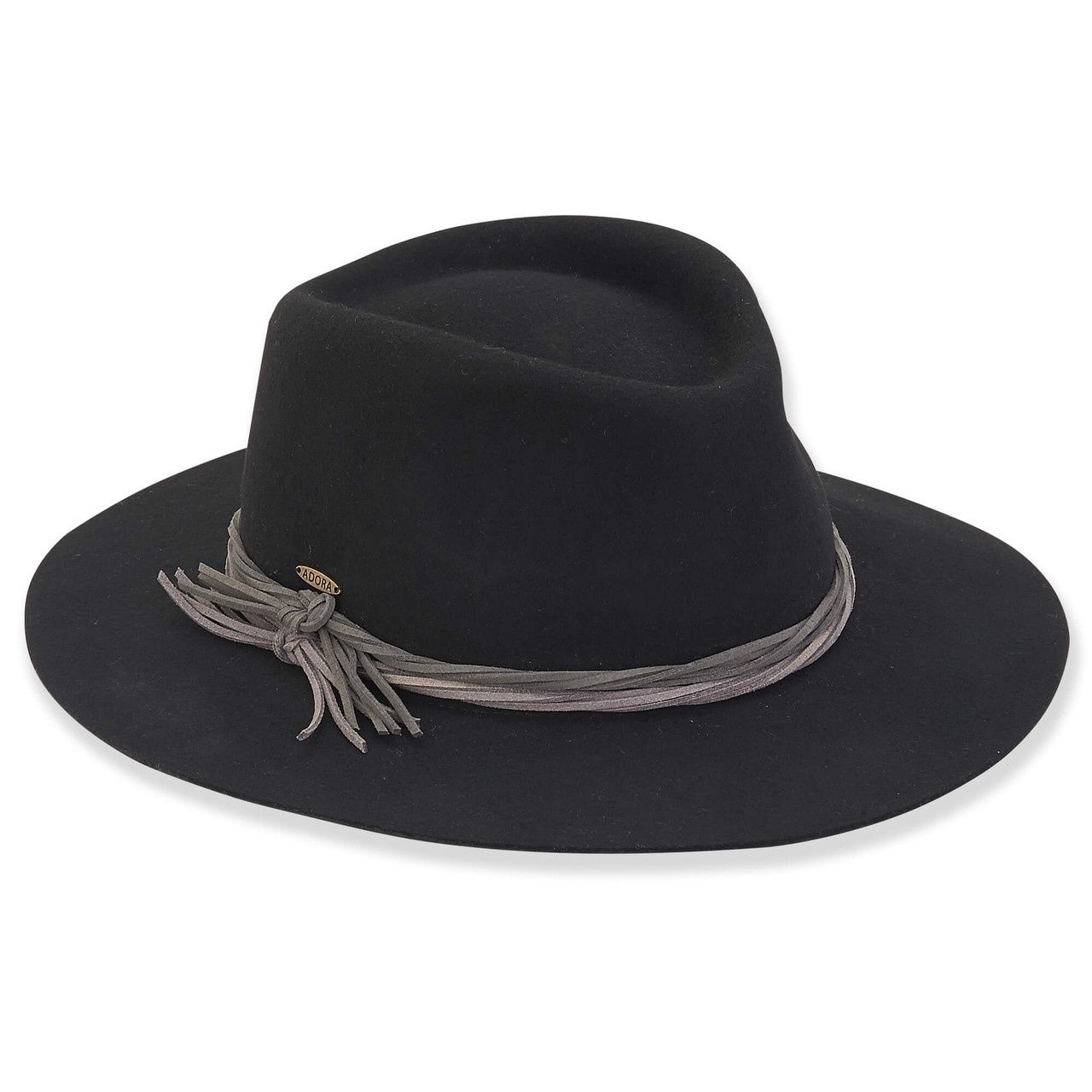 AD1300 | Wool Felt Safari, Colour: A Black, Size: O/S Adjustable