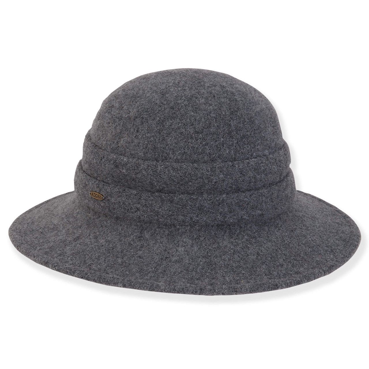 AD1624 | Jora | Women's Soft Wool Floppy Self Color Trim, Colour: C Grey, Size: OSFM Adjustable