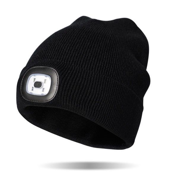 Night Scope™ Rechargeable LED Beanie, Colour: Black, Size: O/S