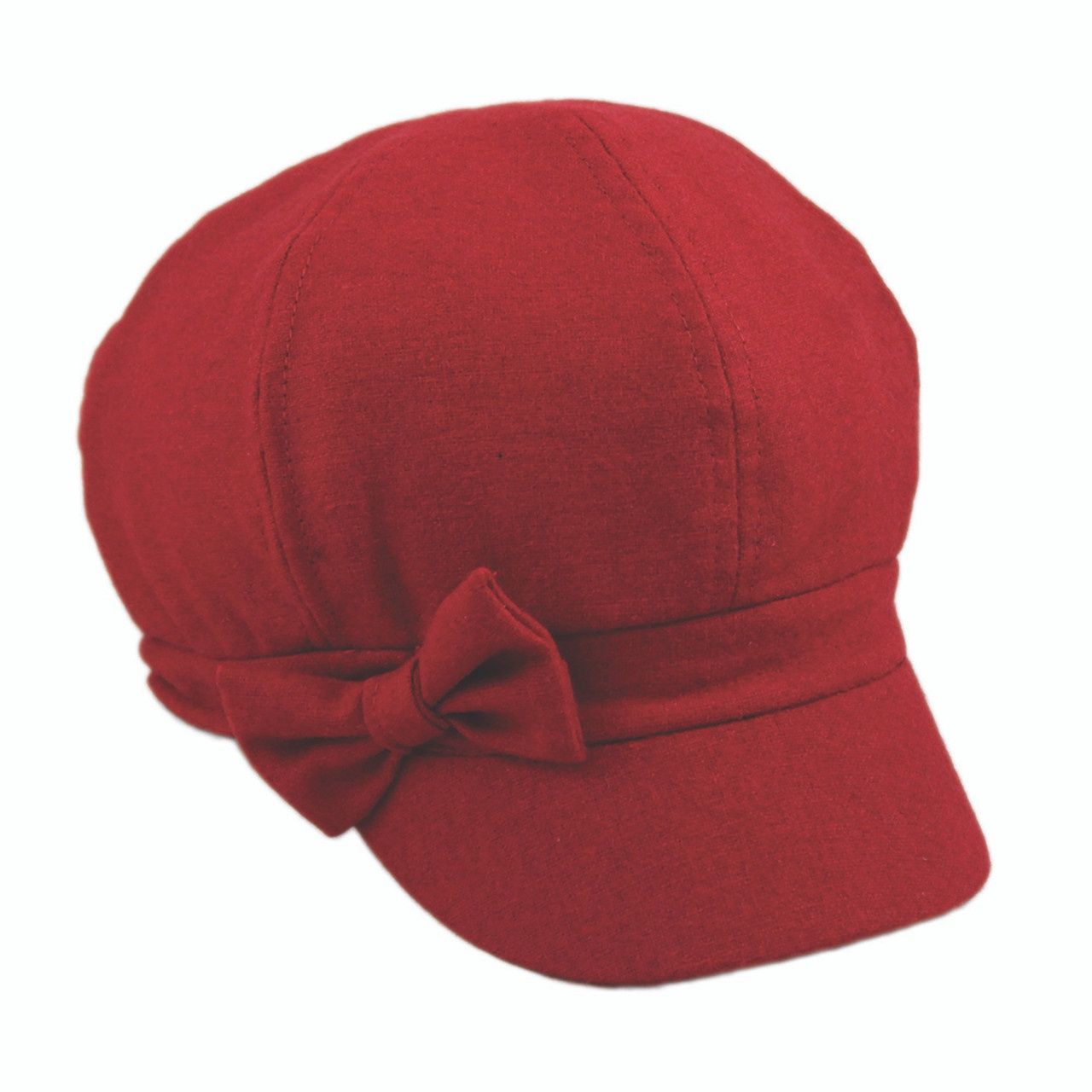 7105 | 6-Panel Newsboy Hat, Colour: Red, Size: O/S