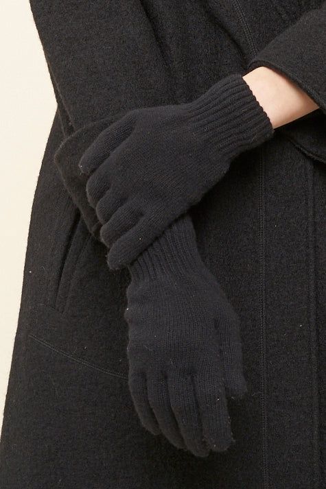Classic Lambs Wool Gloves | Unisex, Colour: Black, Size: O/S
