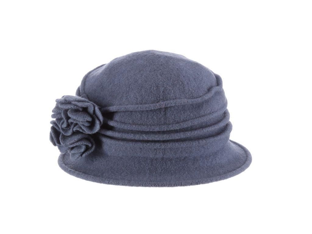 Grace Boiled Wool Cloche Hat, Colour: Charcoal, Size: O/S