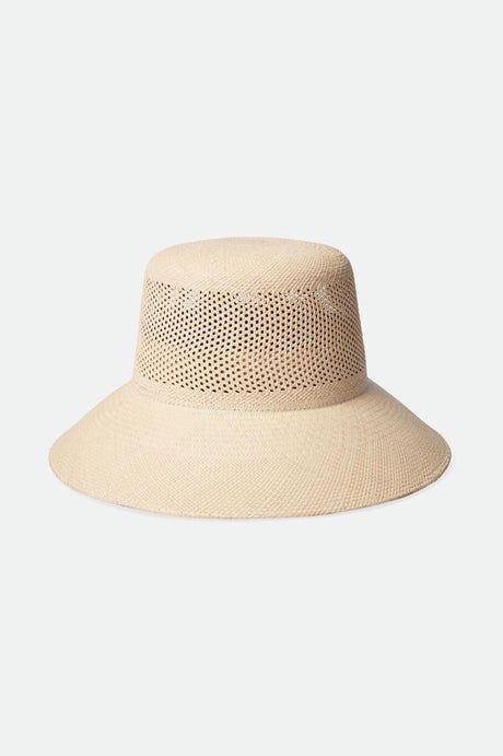 LOPEZ PANAMA STRAW BUCKET HAT, Colour: Catalina Sand, Size: Small