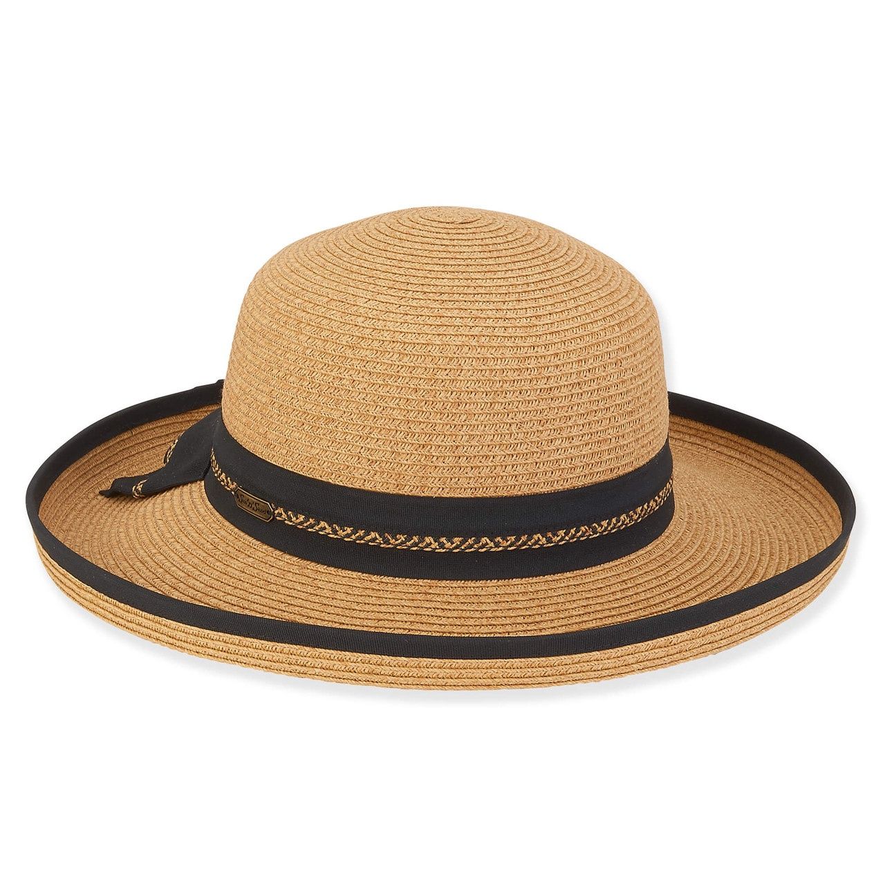 HH2995 Kaia Paper Braid Up Brim Hat, Colour: Natural B, Size: O/S