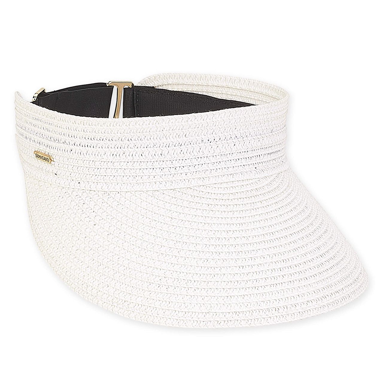 HH2431 Paper Braid Visor, Colour: White A, Size: O/S