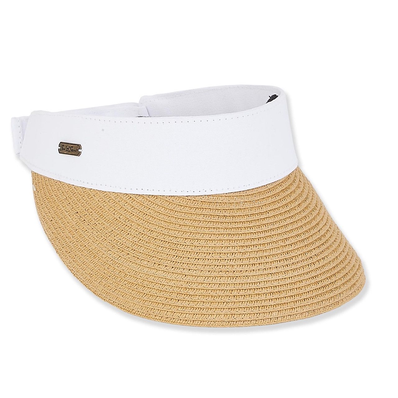 HH1727 Paper Braid Visor, Colour: White B, Size: O/S