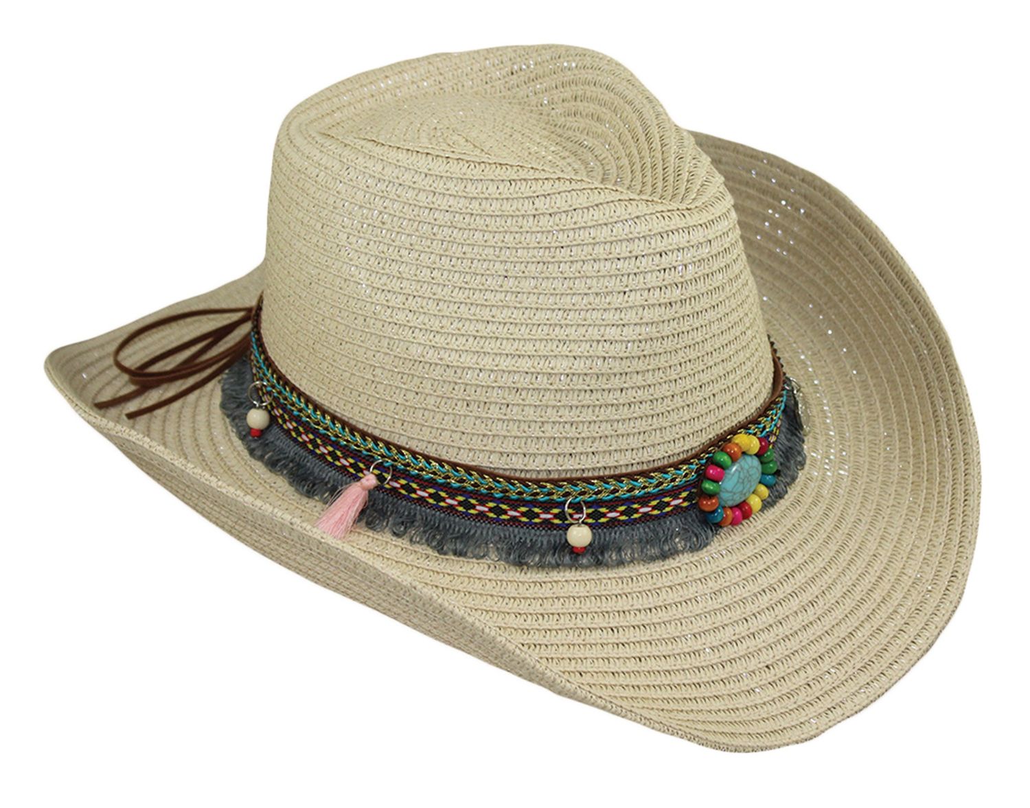 1342 | Women's Cowboy Hat, Colour: Beige, Size: O/S