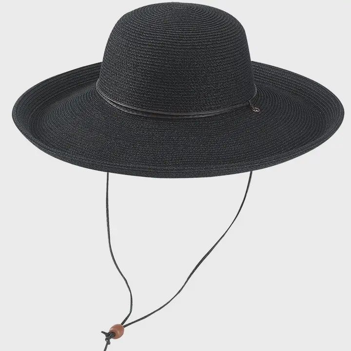 8595 | Women's Paperbraid Kettle Brim Hat, Colour: Black, Size: O/S