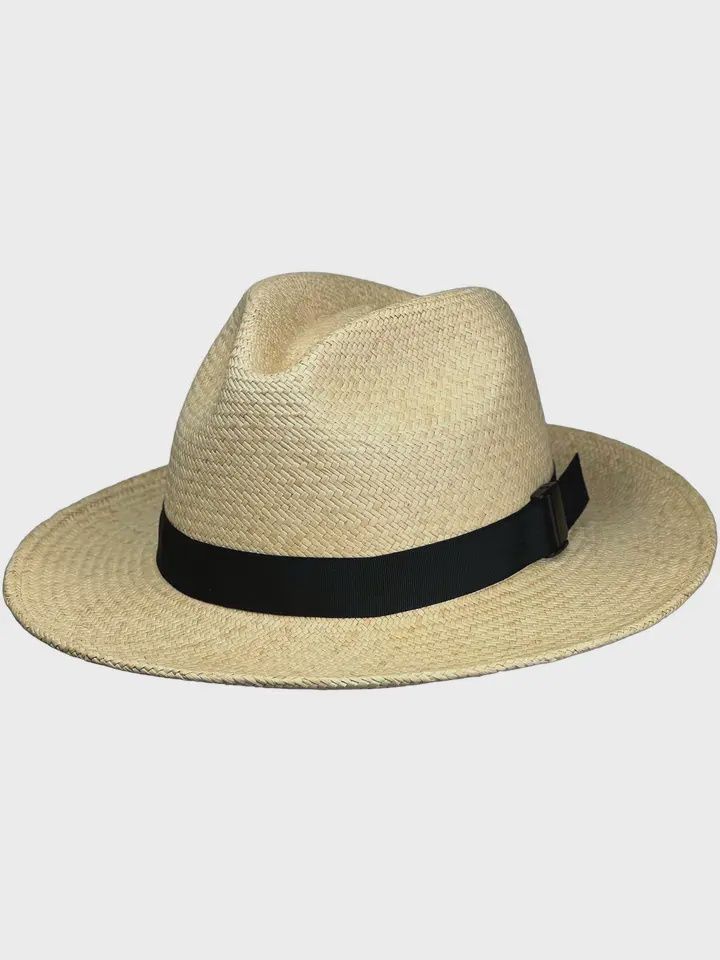 Ted Fedora Genuine Handwoven Panama Hat, Colour: Natural, Size: Small