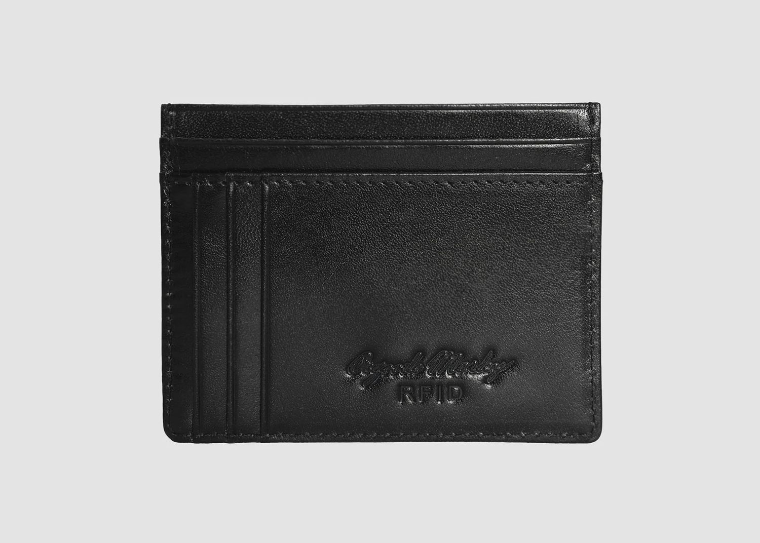 1158 | Front Pocket Card Wallet Vegan Leather, Colour: Black