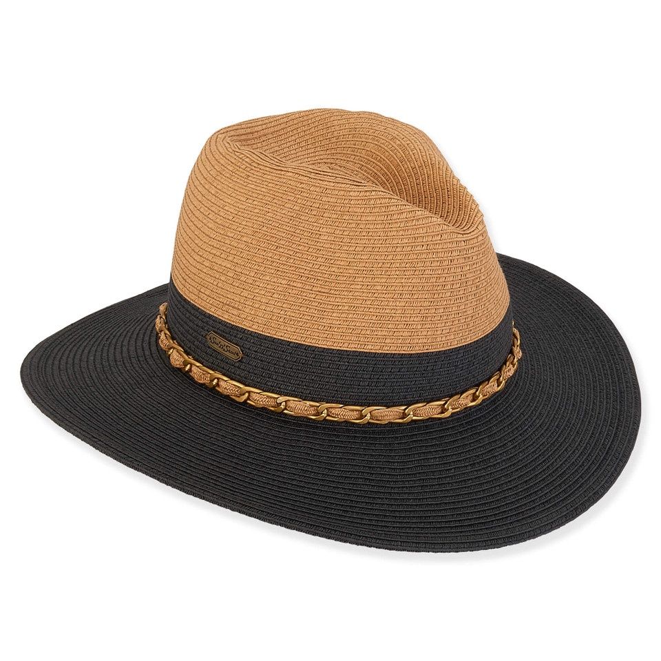 HH3002 Arianna | Women's Paper Braid Safari Hat, Colour: Black B, Size: O/S