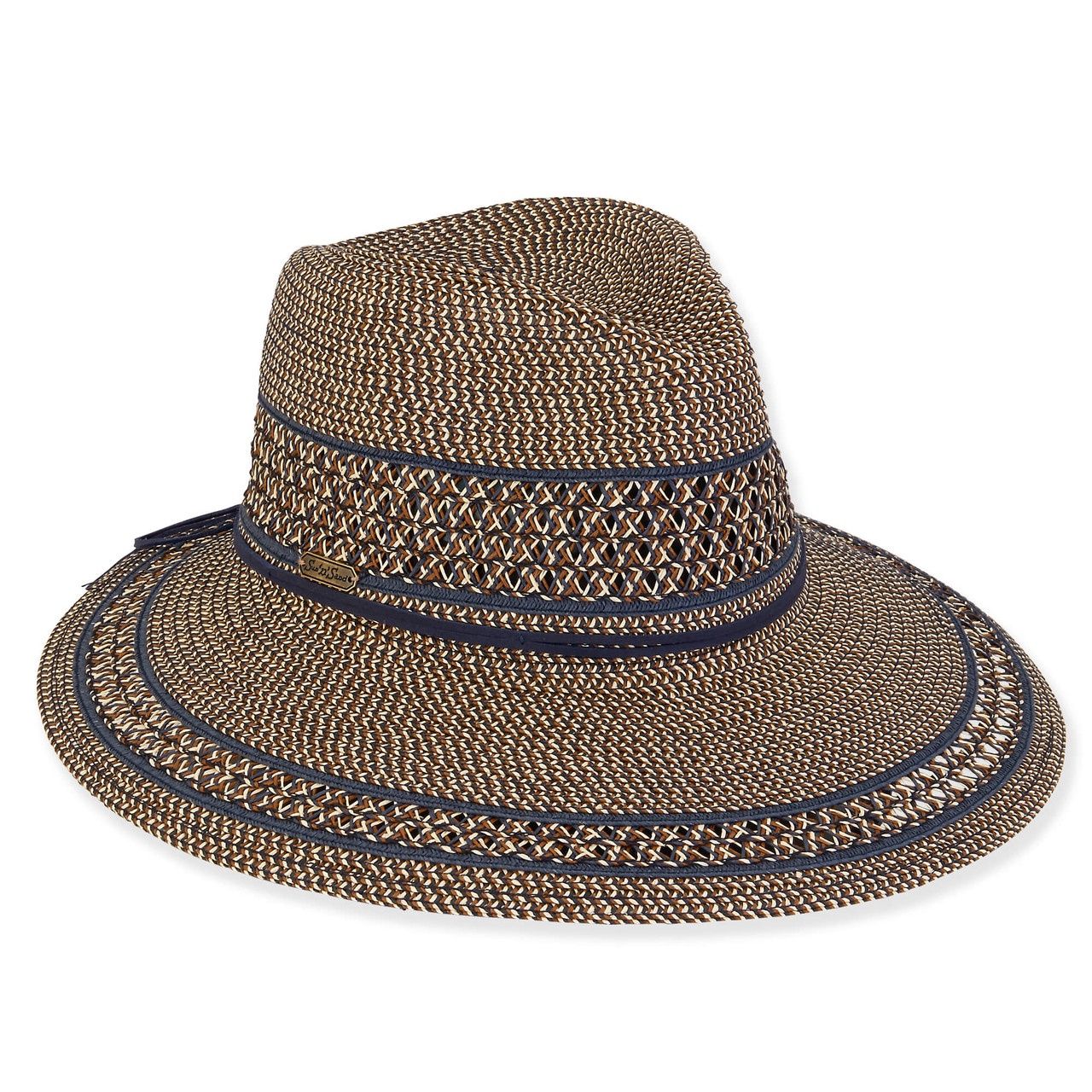 HH3091 Kimberly Women's Paper Braid Safari Hat, Colour: Black B, Size: O/S