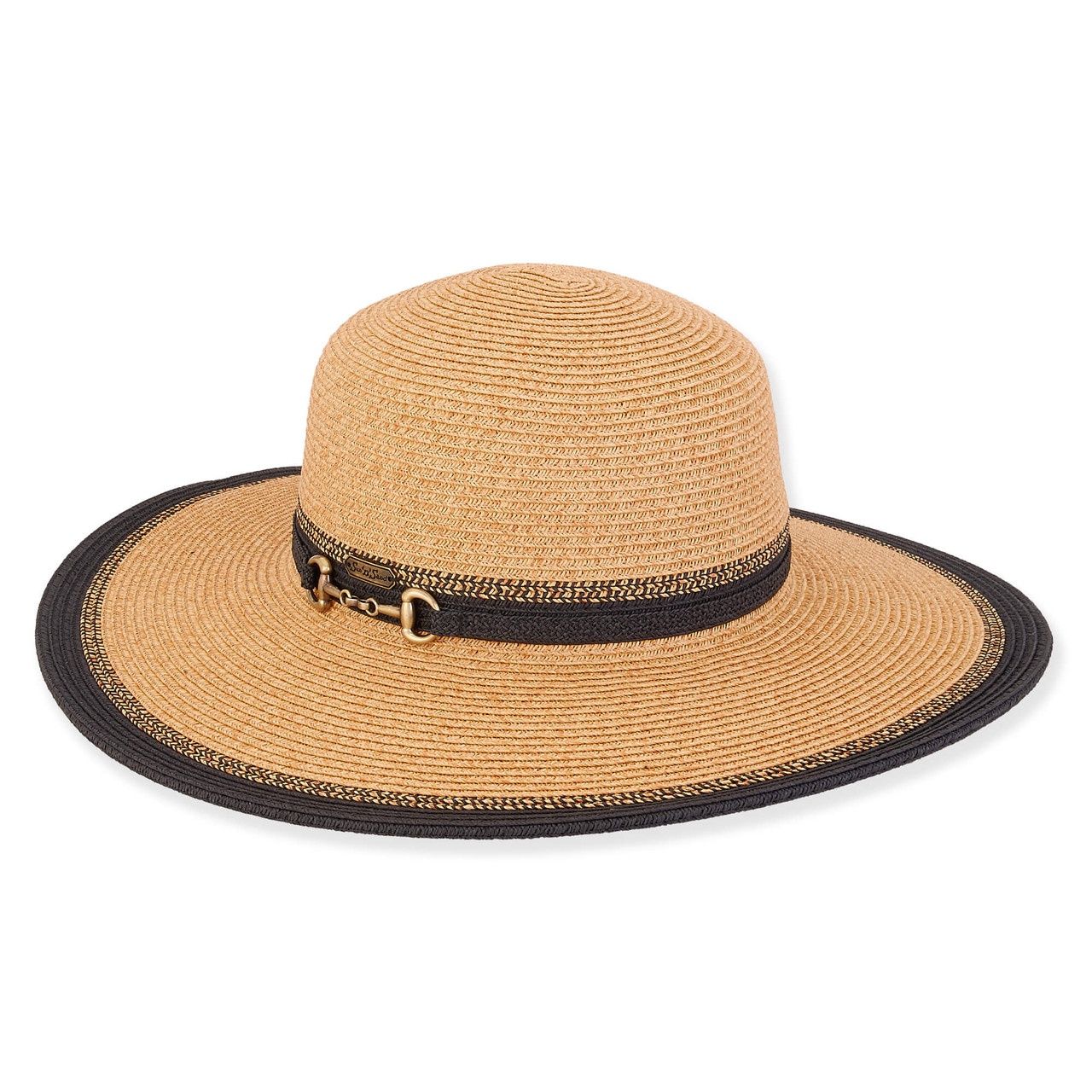 HH2972 Auriga | Women's Paper Braid Floppy Hat, Colour: Black B, Size: O/S