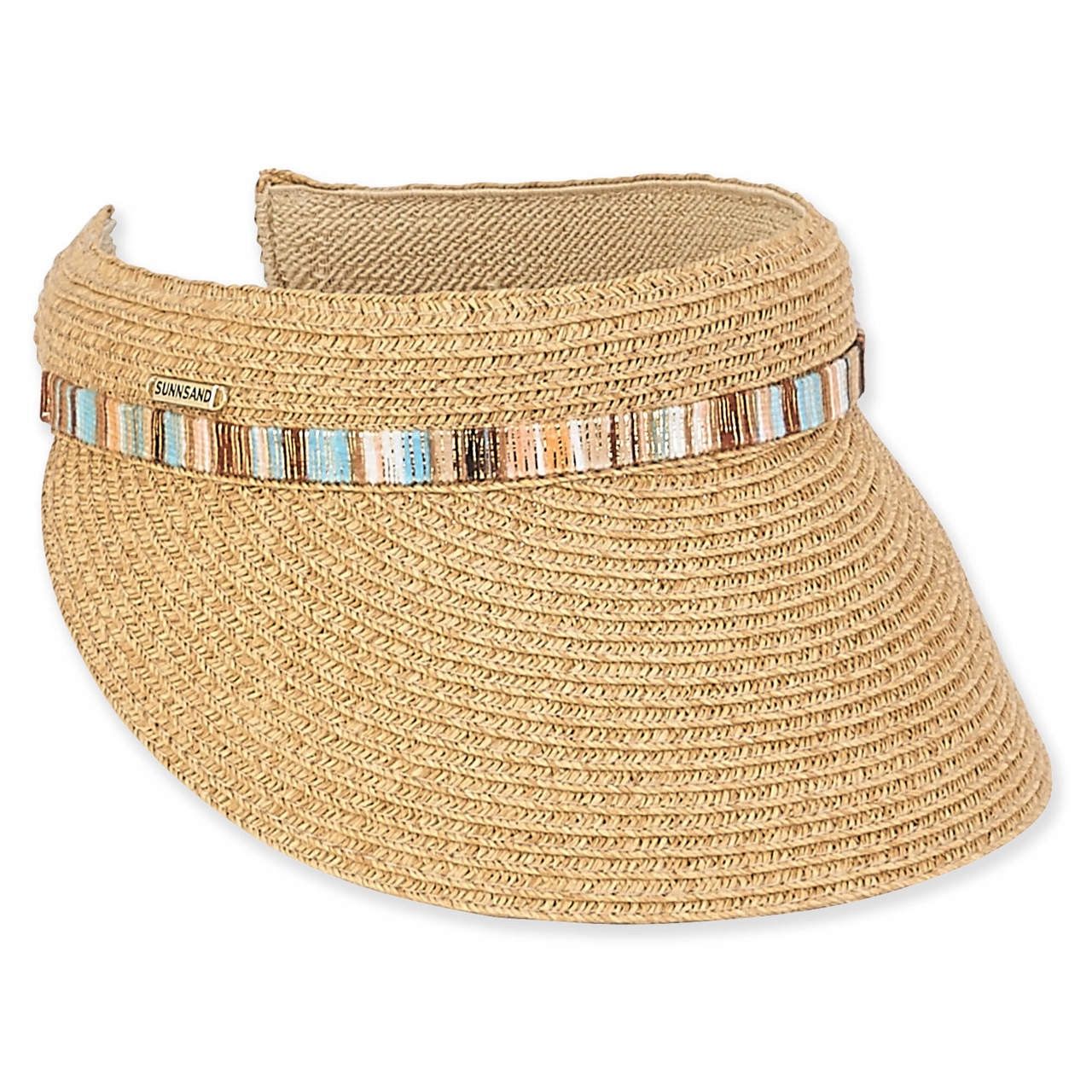 HH2244 Paper Braid Visor, Colour: Tan B, Size: O/S