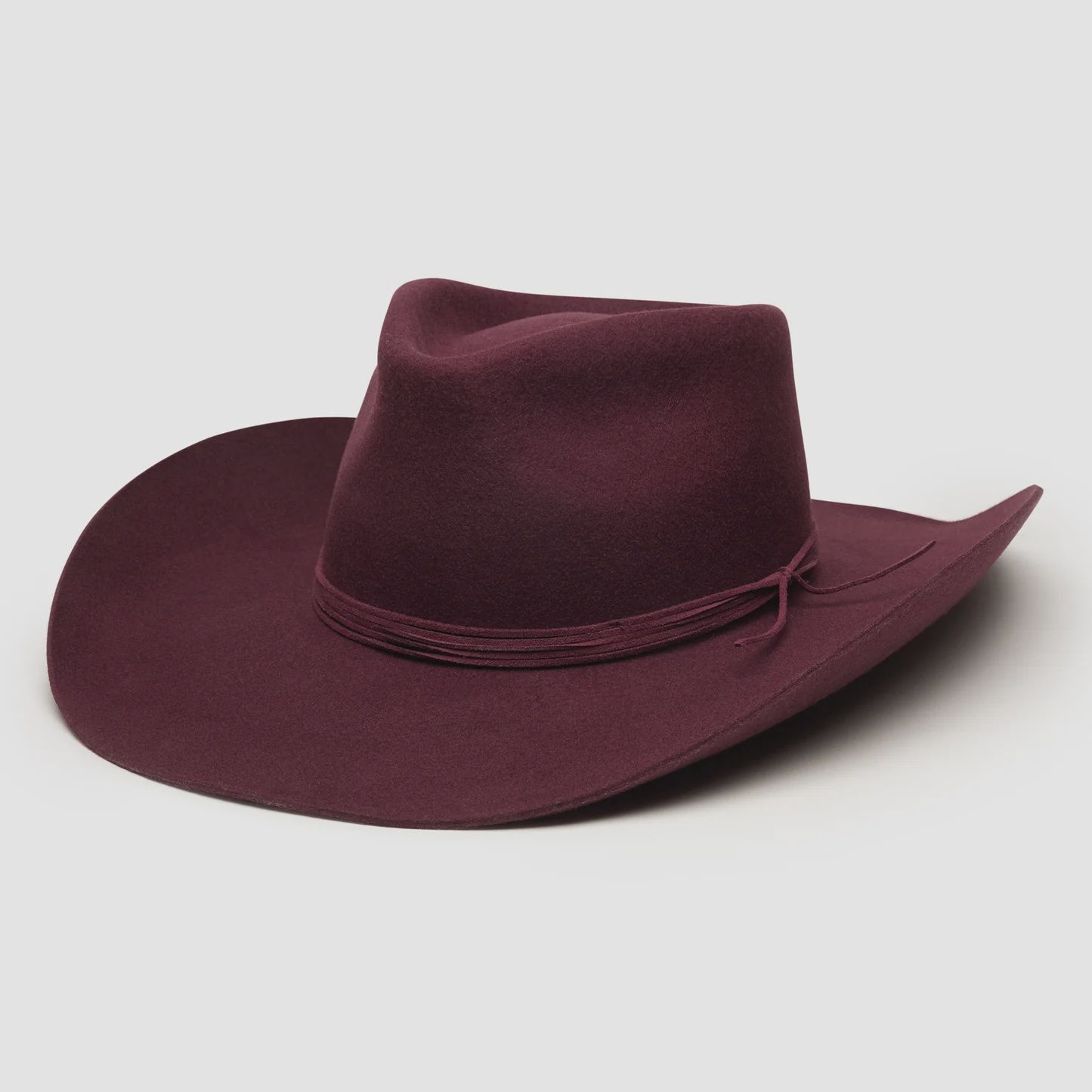 Vega Wool Felt Cowboy Hat, Colour: Wine, Size: O/S